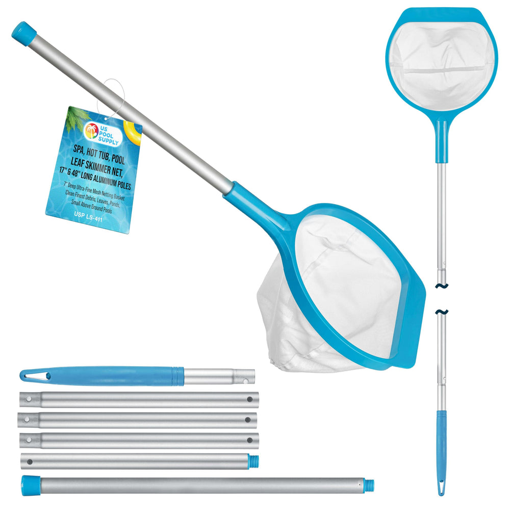 U.S. Pool Supply Leaf Skimmer Net with 17" aluminum pole