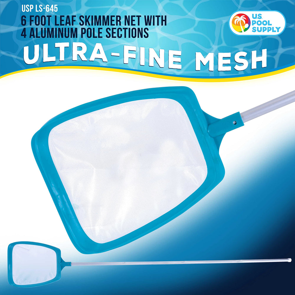 U.S. Pool Supply Leaf Skimmer Net with four pole sections