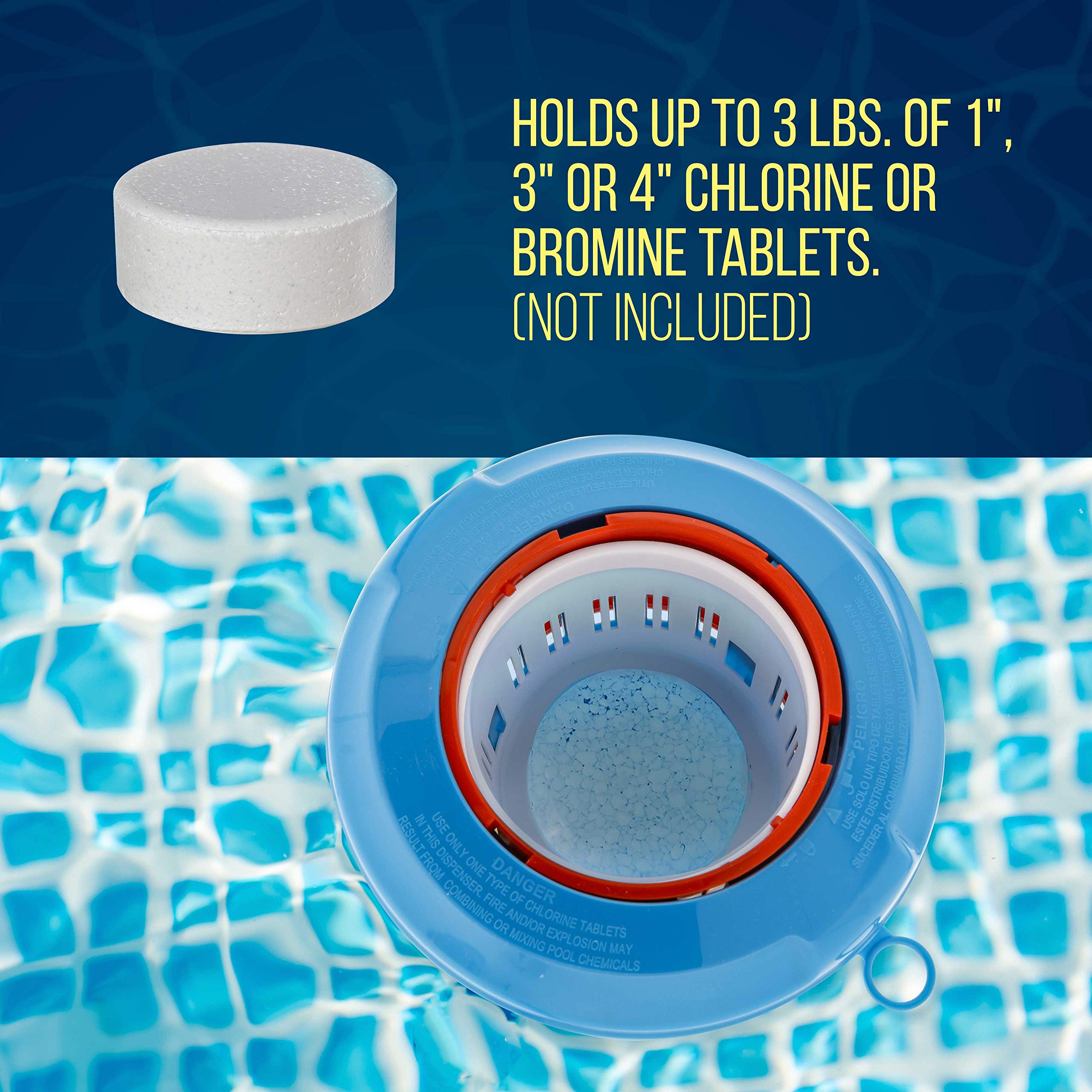 U.S. Pool Supply Pool Chlorine Floater Dispenser in a swimming pool