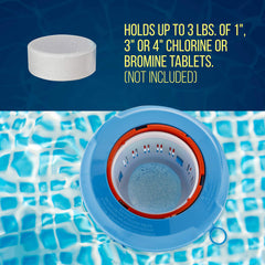 U.S. Pool Supply Pool Chlorine Floater Dispenser in a swimming pool