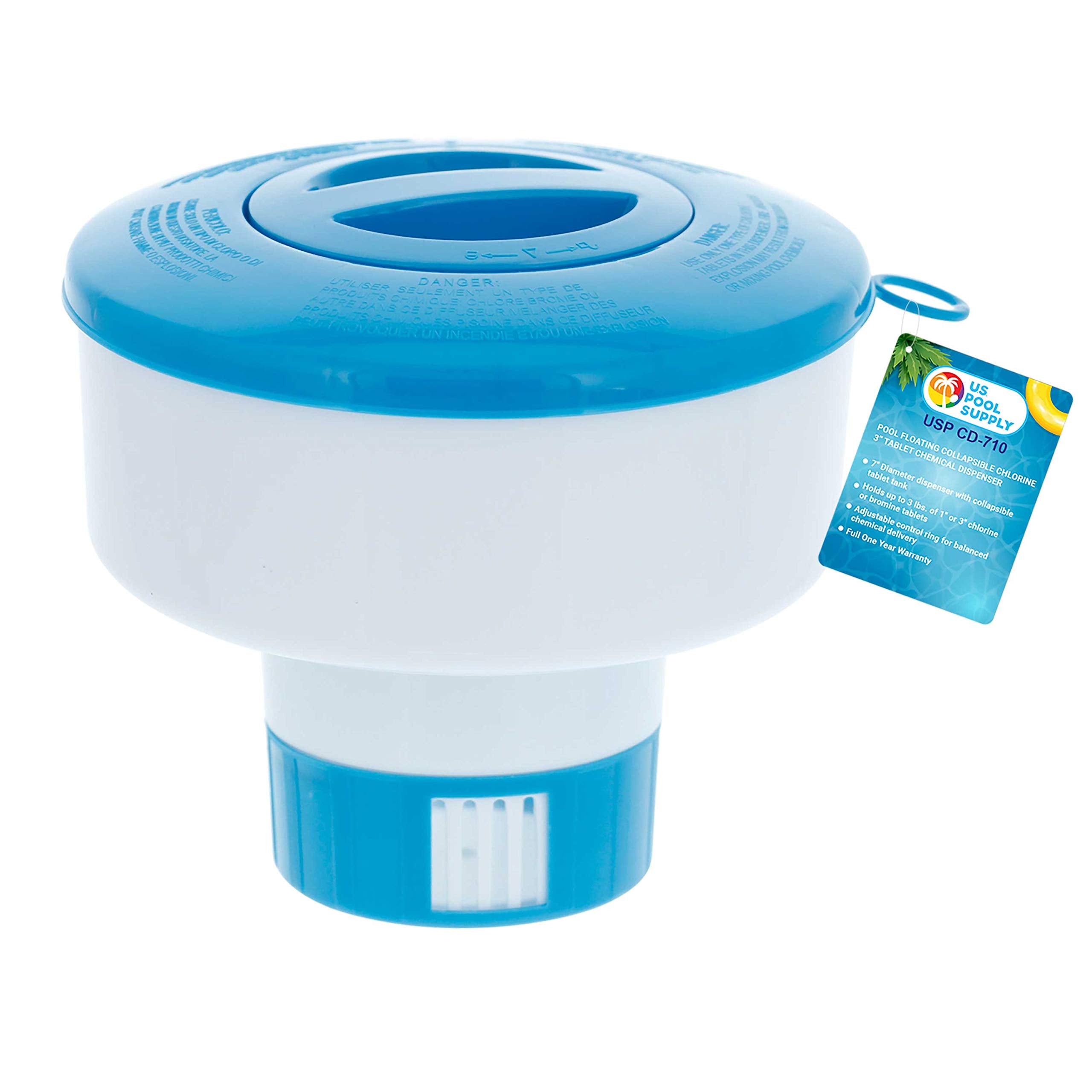 U.S. Pool Supply Pool Floating Chlorine Dispenser front view