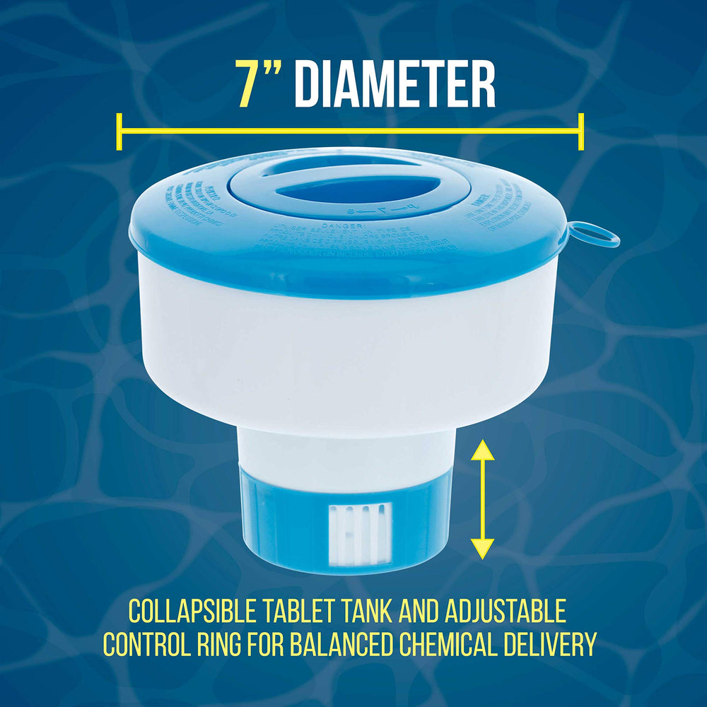 U.S. Pool Supply Pool Floating Chlorine Dispenser with tablets