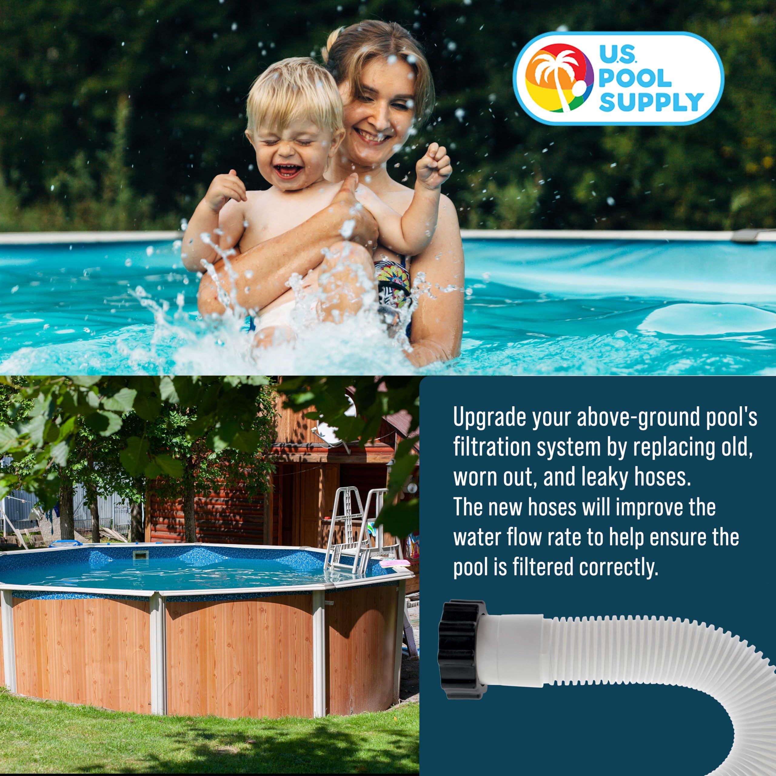 U.S. Pool Supply pool hose in outdoor setting
