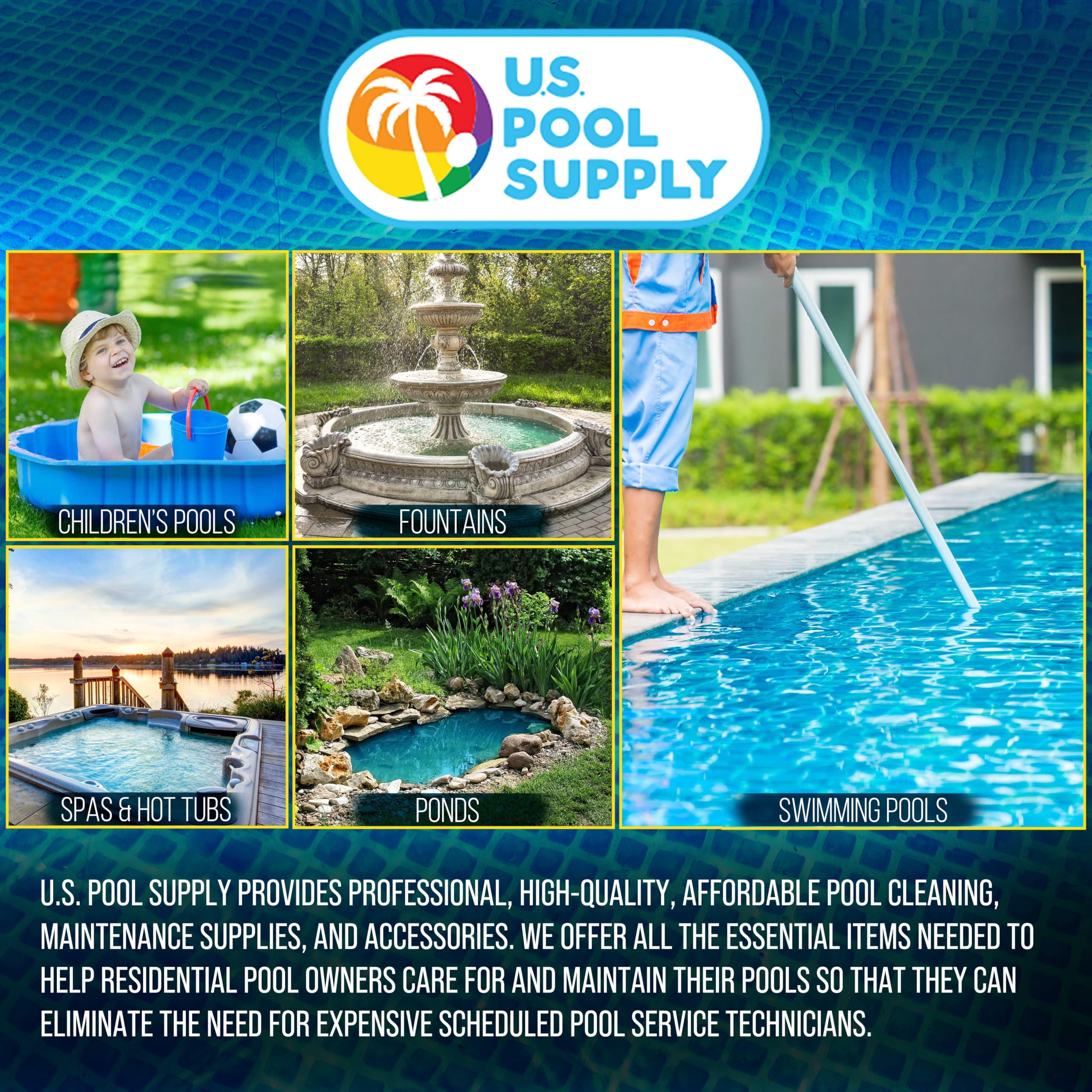 U.S. Pool Supply pool hose on a clean surface showcasing its length