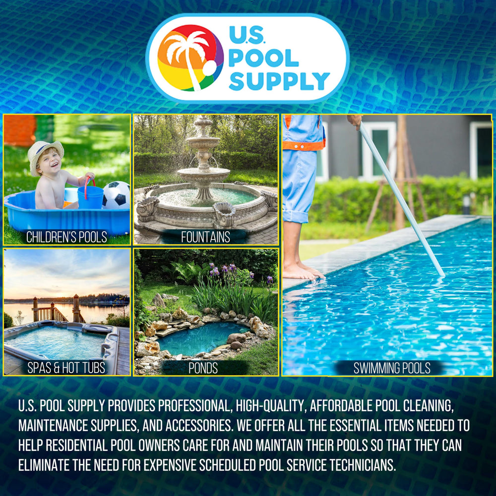 U.S. Pool Supply pool hose on a clean surface showcasing its length
