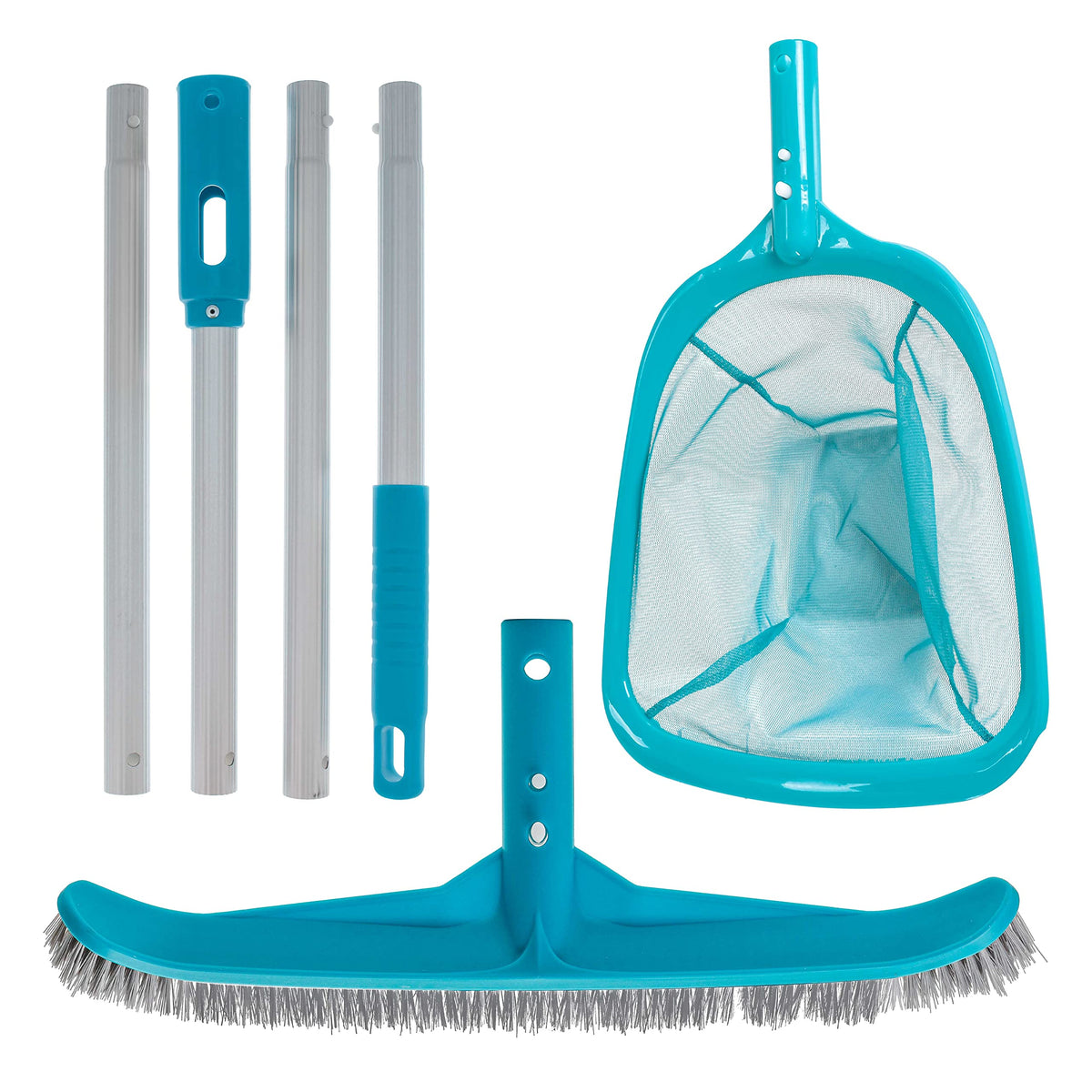 U.S. Pool Supply Pool Maintenance Kit with skimmer net, brush, and pole