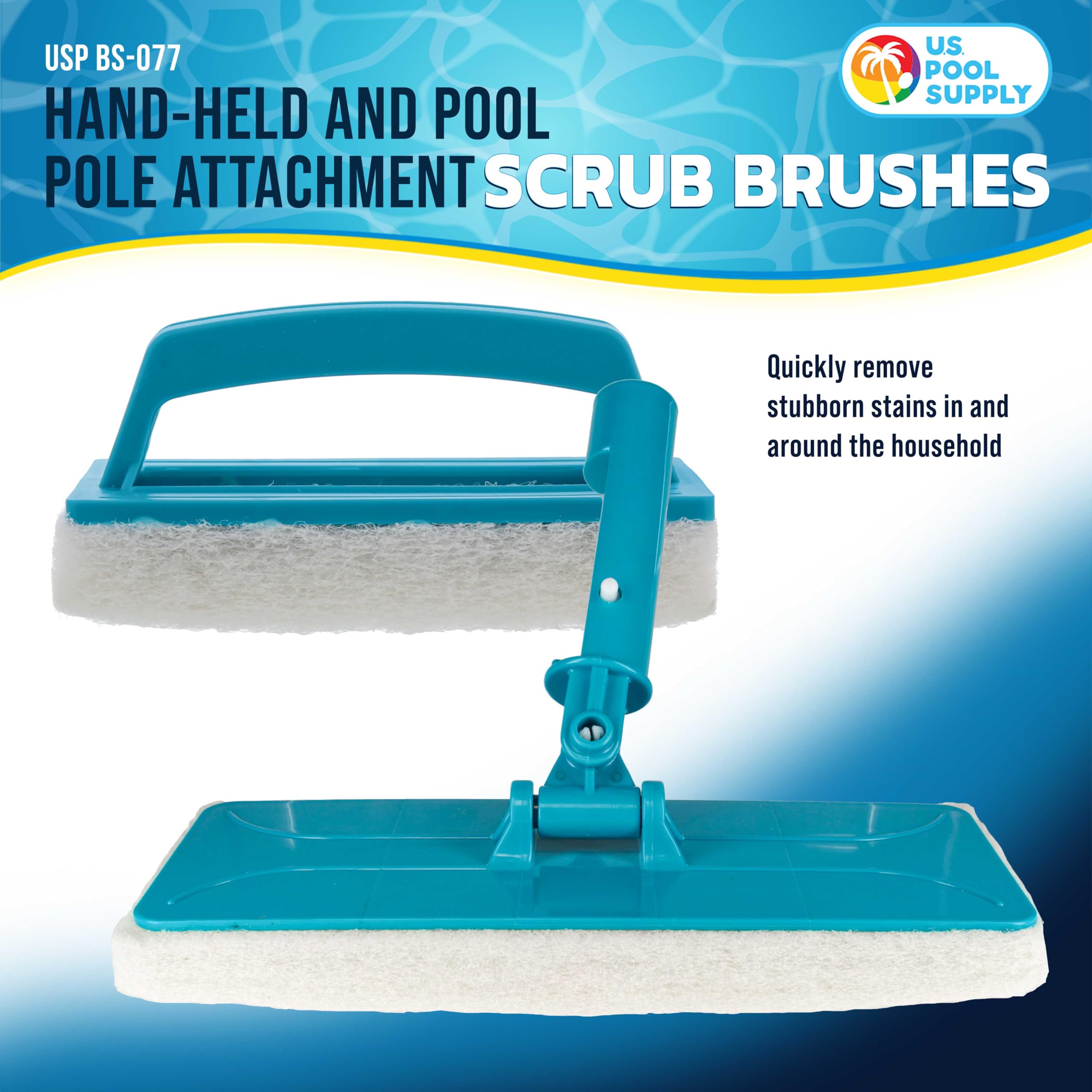 U.S. Pool Supply pool pole attachment brush side view