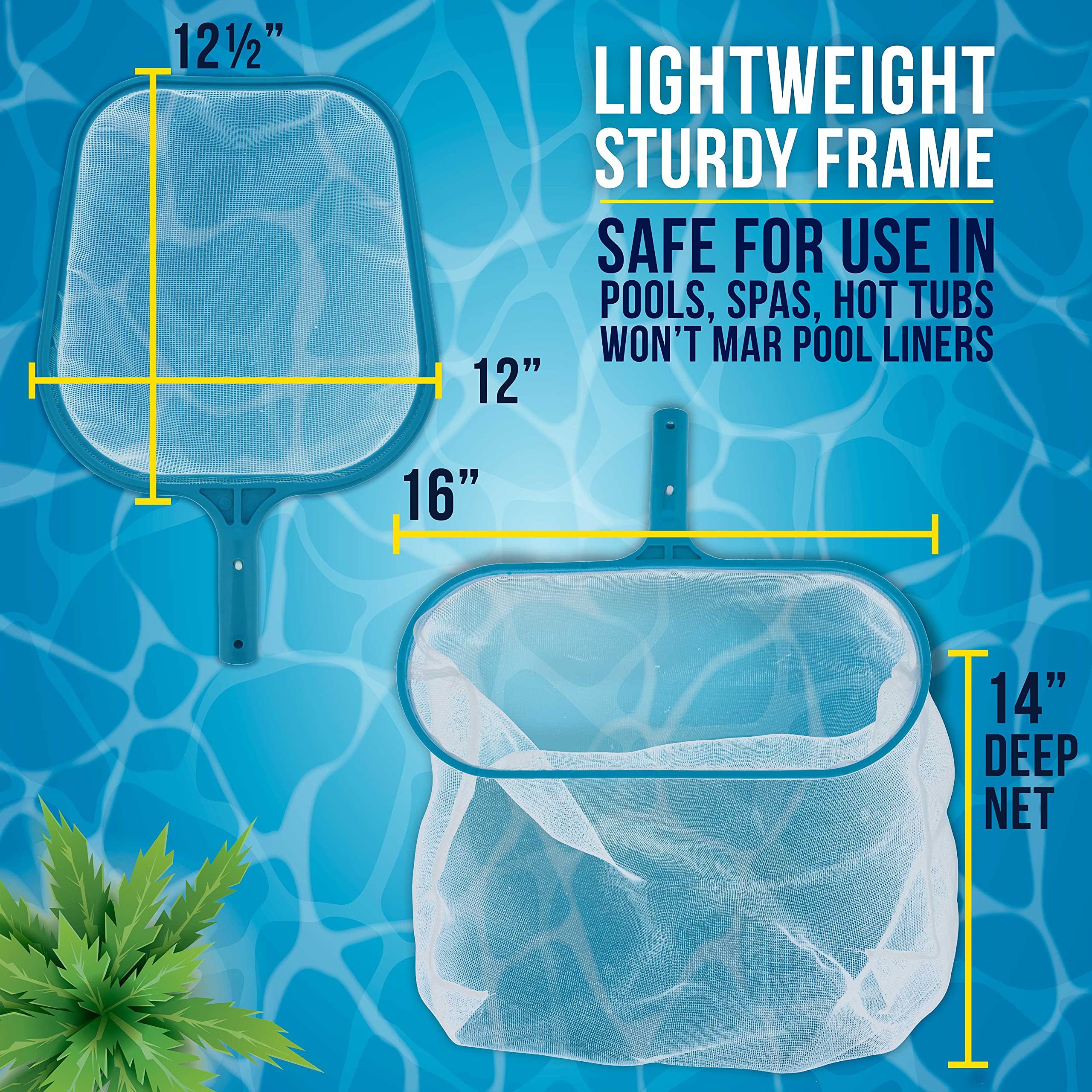 U.S. Pool Supply rake net showing scoop design