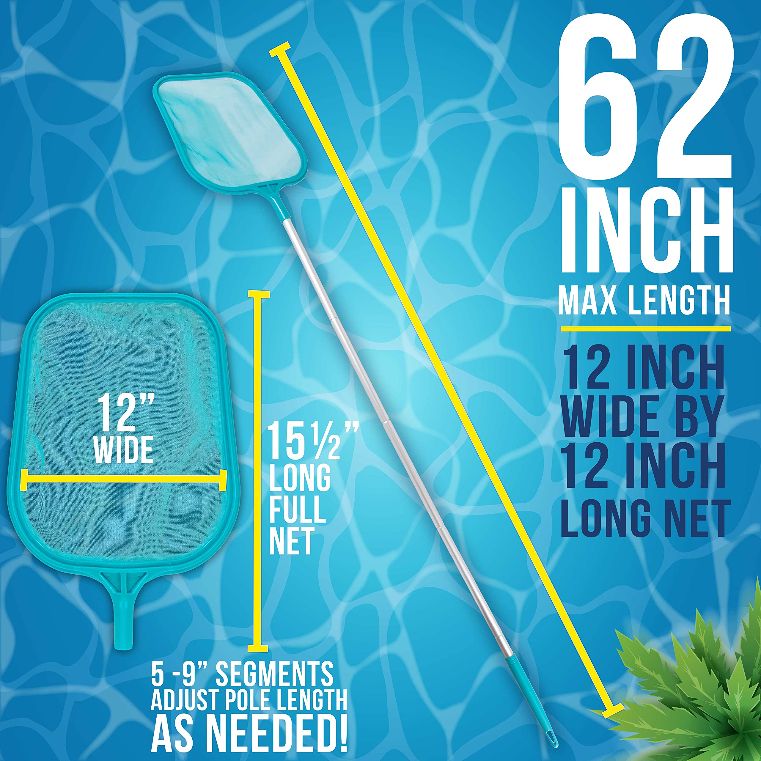 U.S. Pool Supply skimmer net in action collecting debris