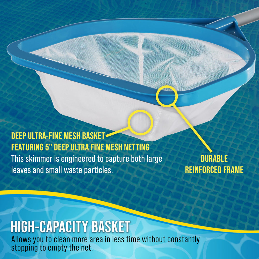 U.S. Pool Supply skimmer net in use at a swimming pool