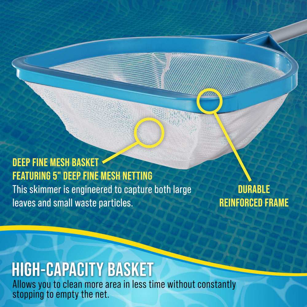 U.S. Pool Supply skimmer net in use at a swimming pool