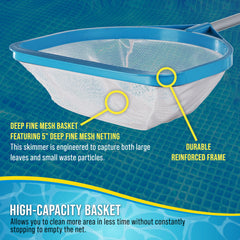 U.S. Pool Supply skimmer net in use at a swimming pool