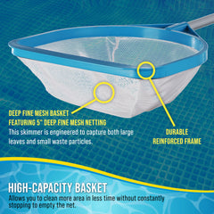 U.S. Pool Supply skimmer net in use at a swimming pool