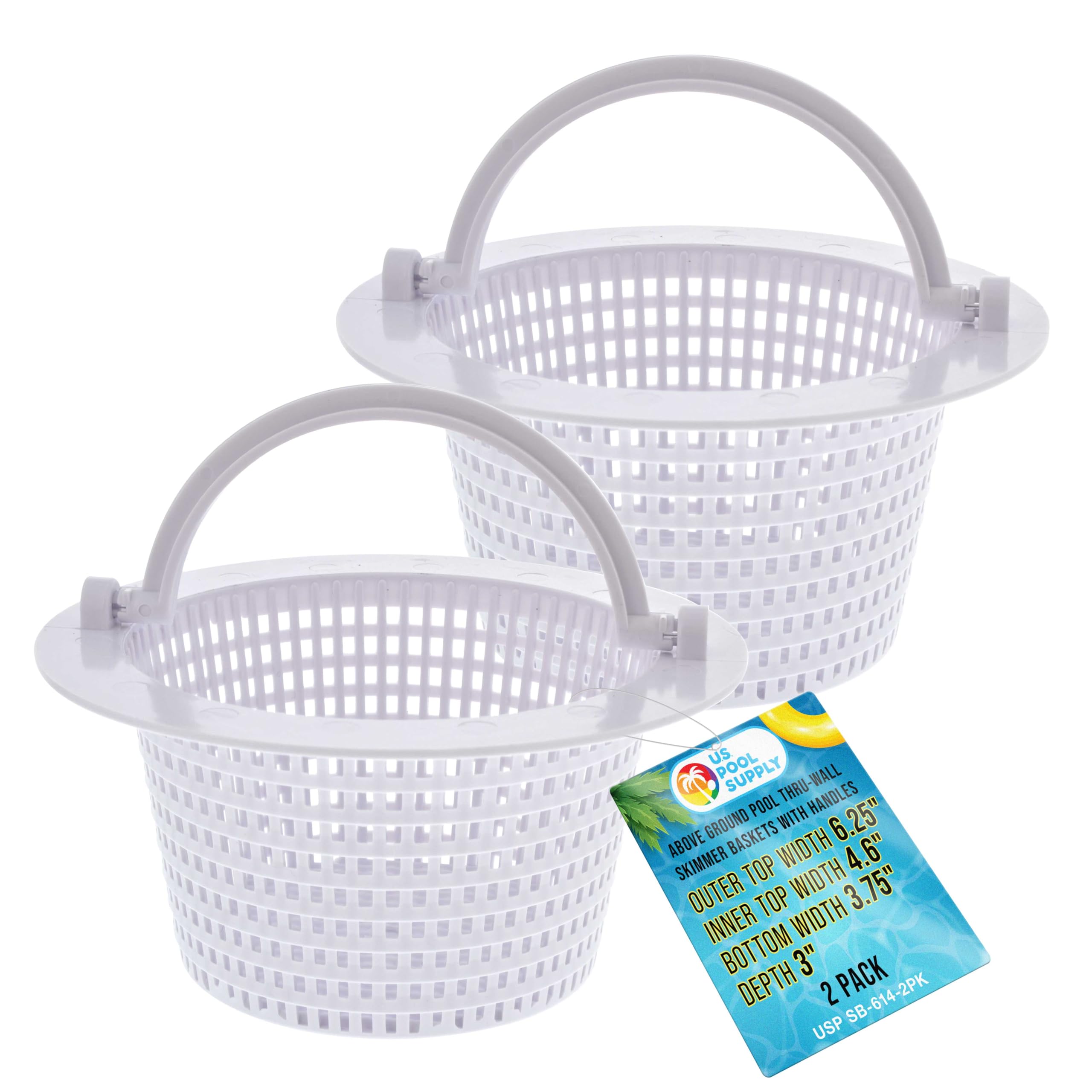U.S. Pool Supply Thru-Wall Skimmer Basket front view