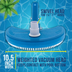 U.S. Pool Supply vacuum head attached to telescopic pole