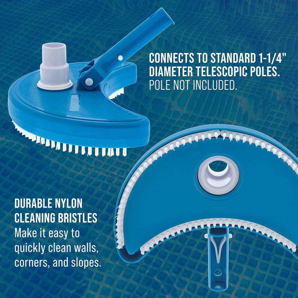 U.S. Pool Supply vacuum head showing swivel hose connection