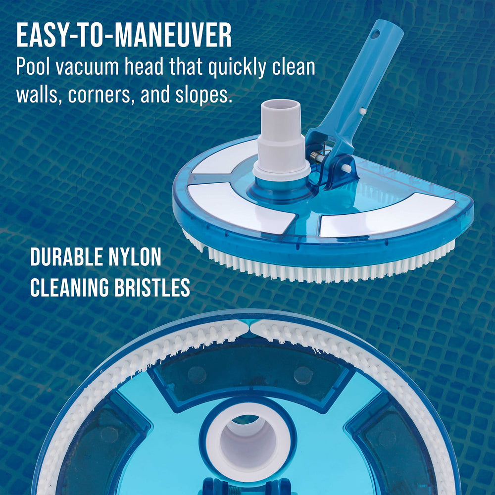 U.S. Pool Supply Weighted Pool Vacuum Head in use in an above-ground pool