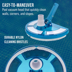U.S. Pool Supply Weighted Pool Vacuum Head in use in an above-ground pool