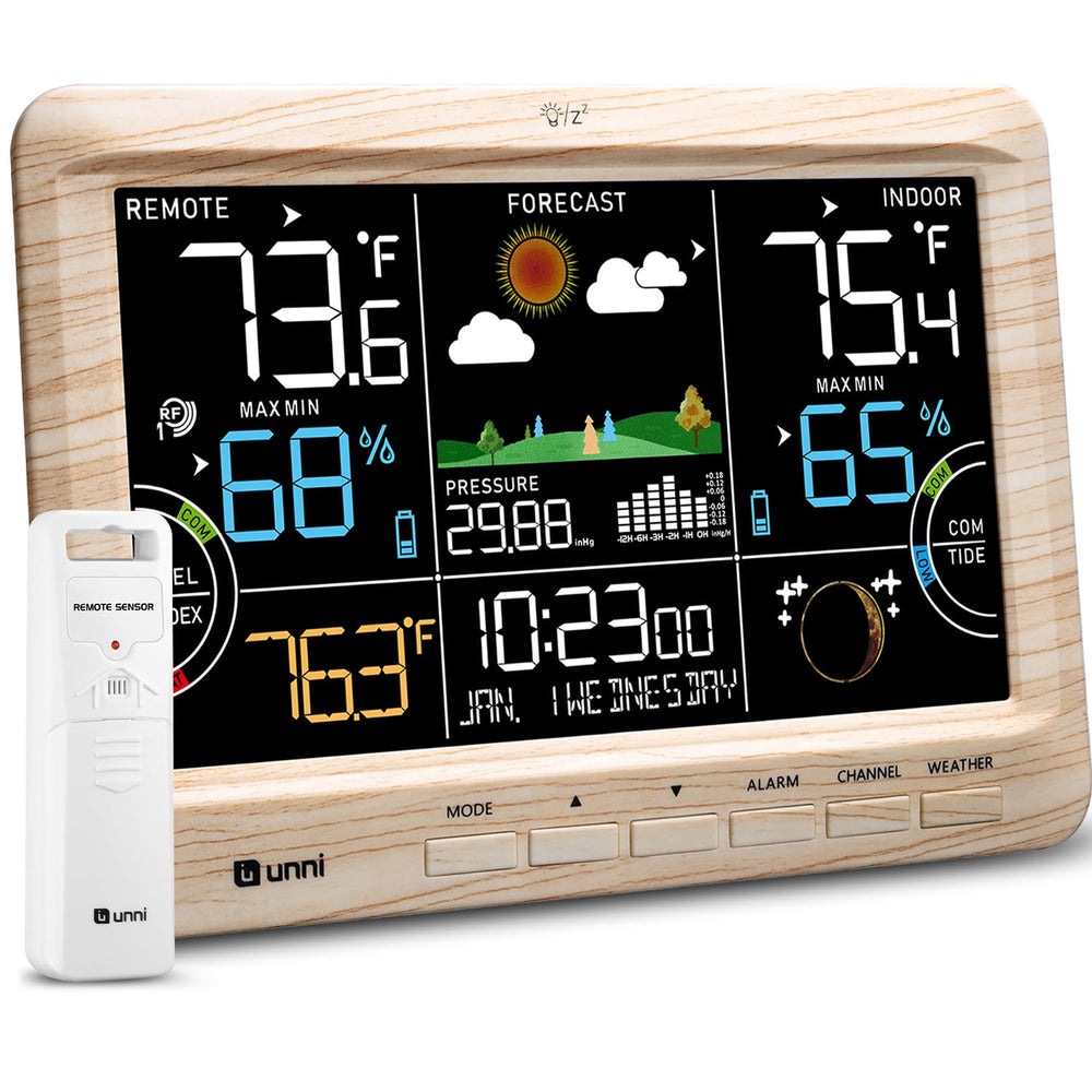 U UNNI Wireless Weather Station front view 7.5-inch display