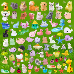 U-Zimikee 150 Pcs Mini Resin Animal Figurines assorted animals
