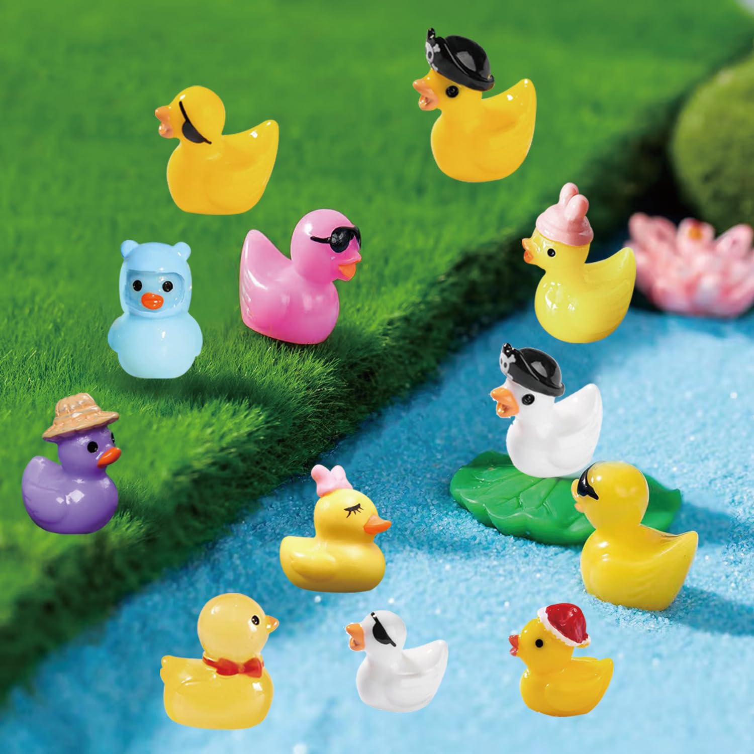U-Zimikee Mini Ducks in a playful arrangement on an office desk