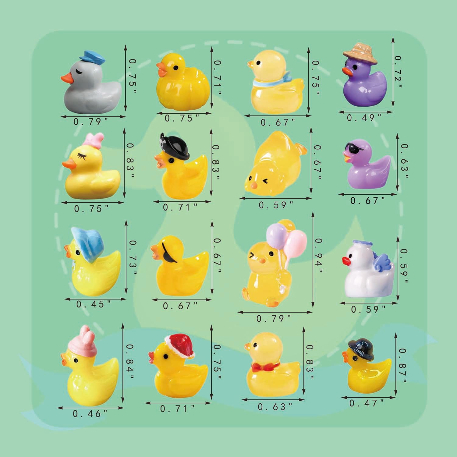 U-Zimikee Mini Ducks set in a dollhouse environment