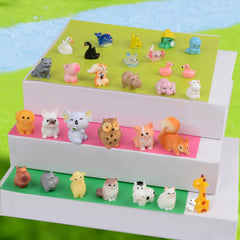 U-Zimikee mini resin animals in a fairy garden setting