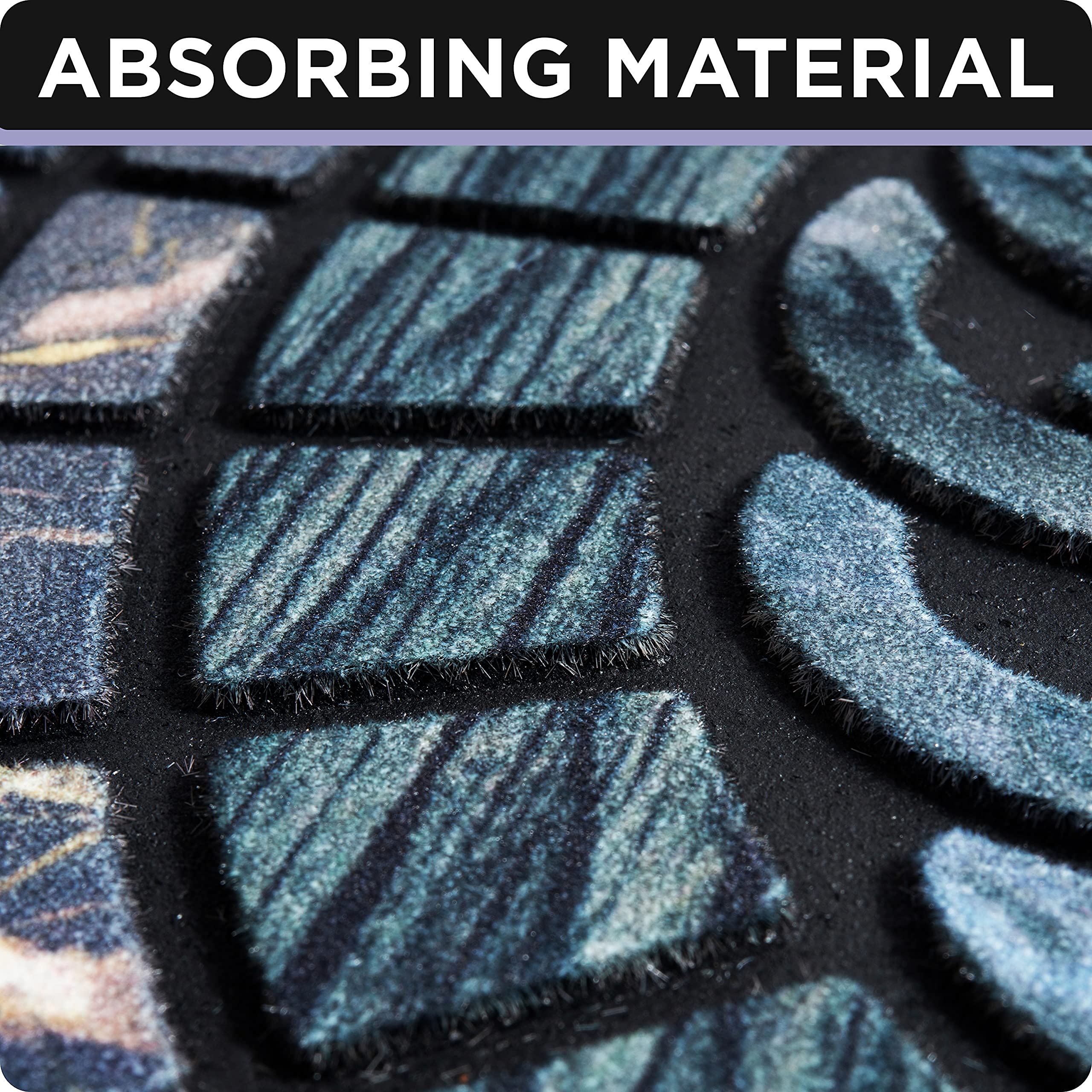 ubdyo blue doormat side view showing thickness