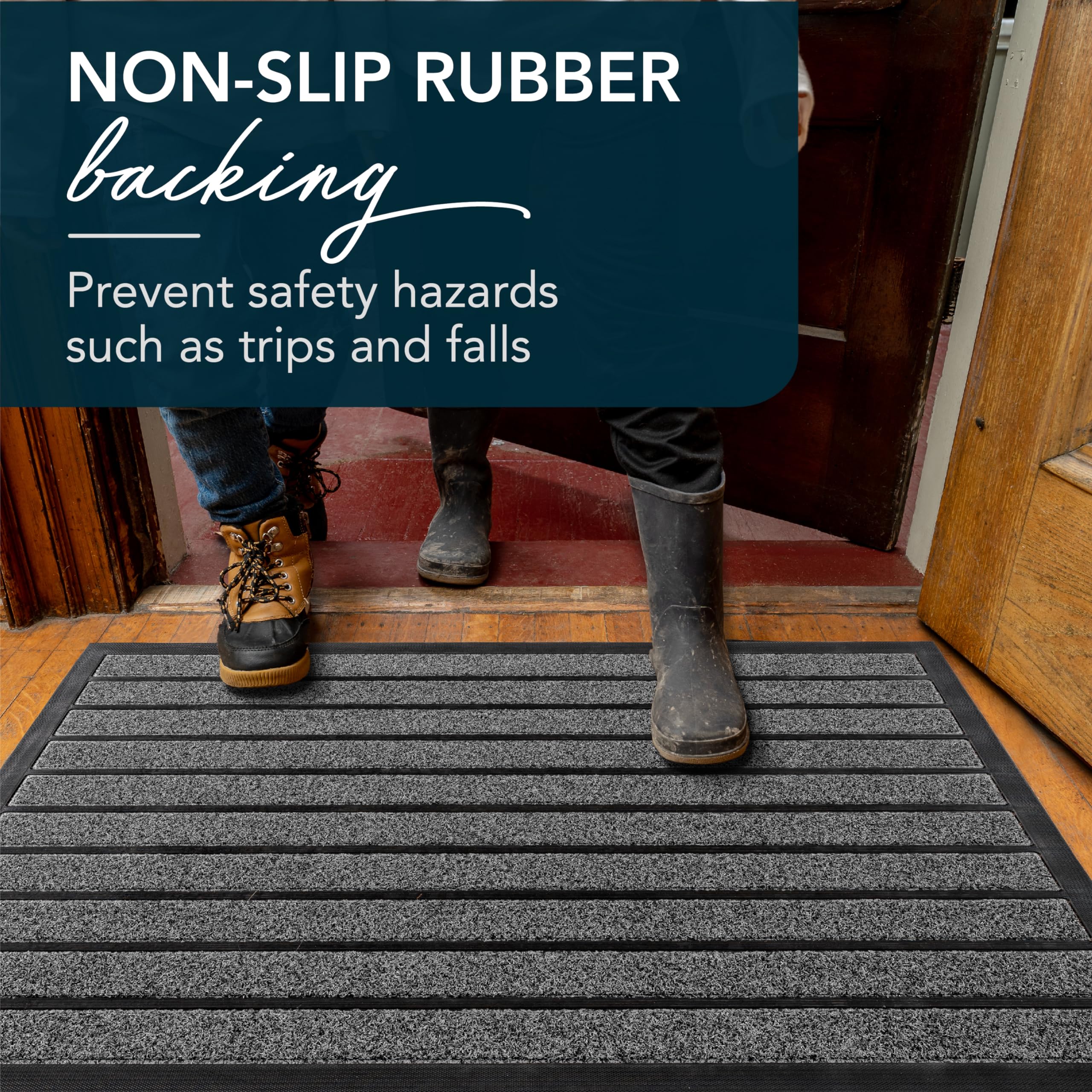 ubdyo door mat displayed at an entrance with modern decor