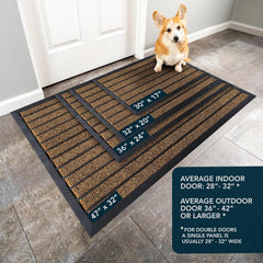 ubdyo door mat showing rubber stripes and artificial grass