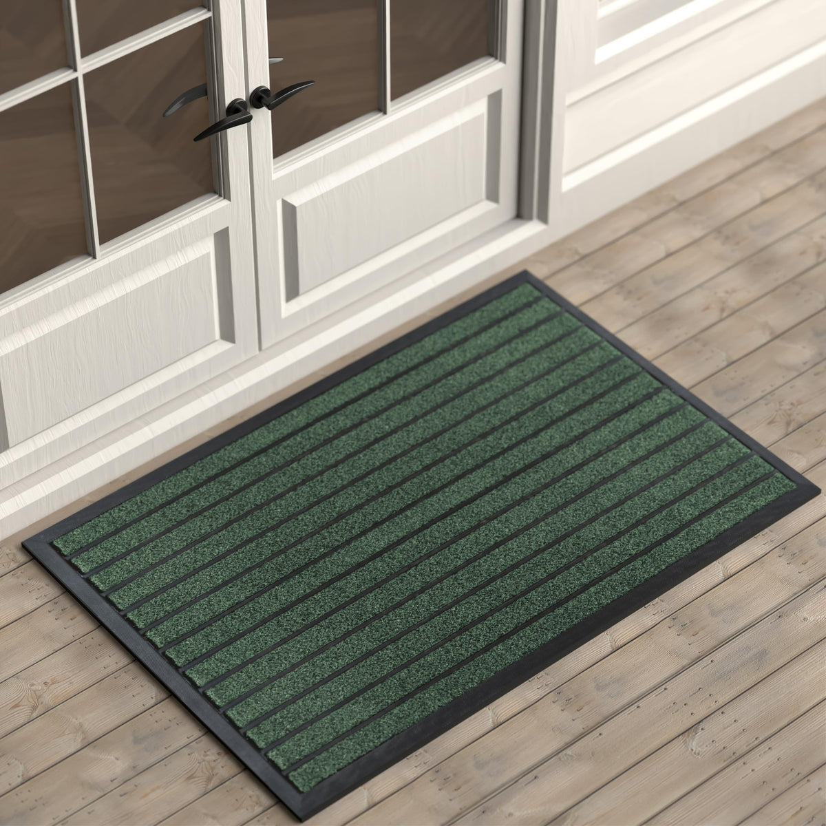 ubdyo Extra Durable Door Mat bright green front view
