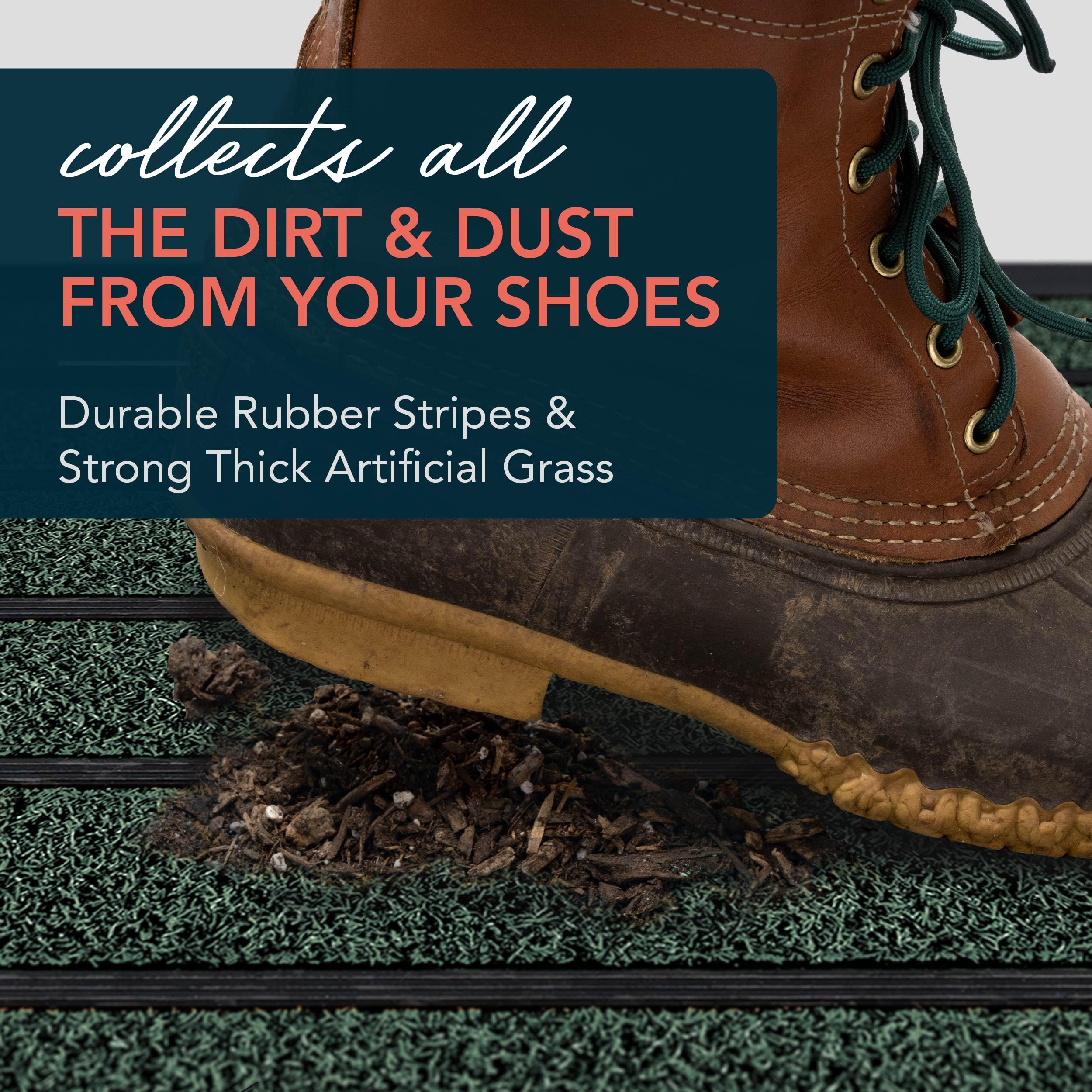 ubdyo Extra Durable Door Mat close-up of grass texture