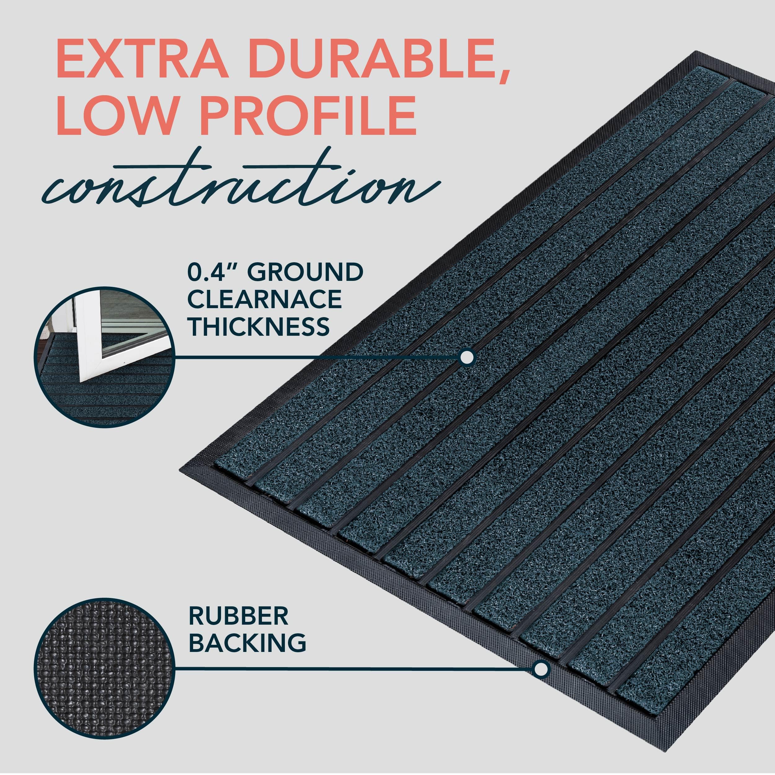 ubdyo Extra Durable Door Mat placed at entrance with shoes on it