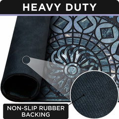 ubdyo front door mat with rubber backing close-up