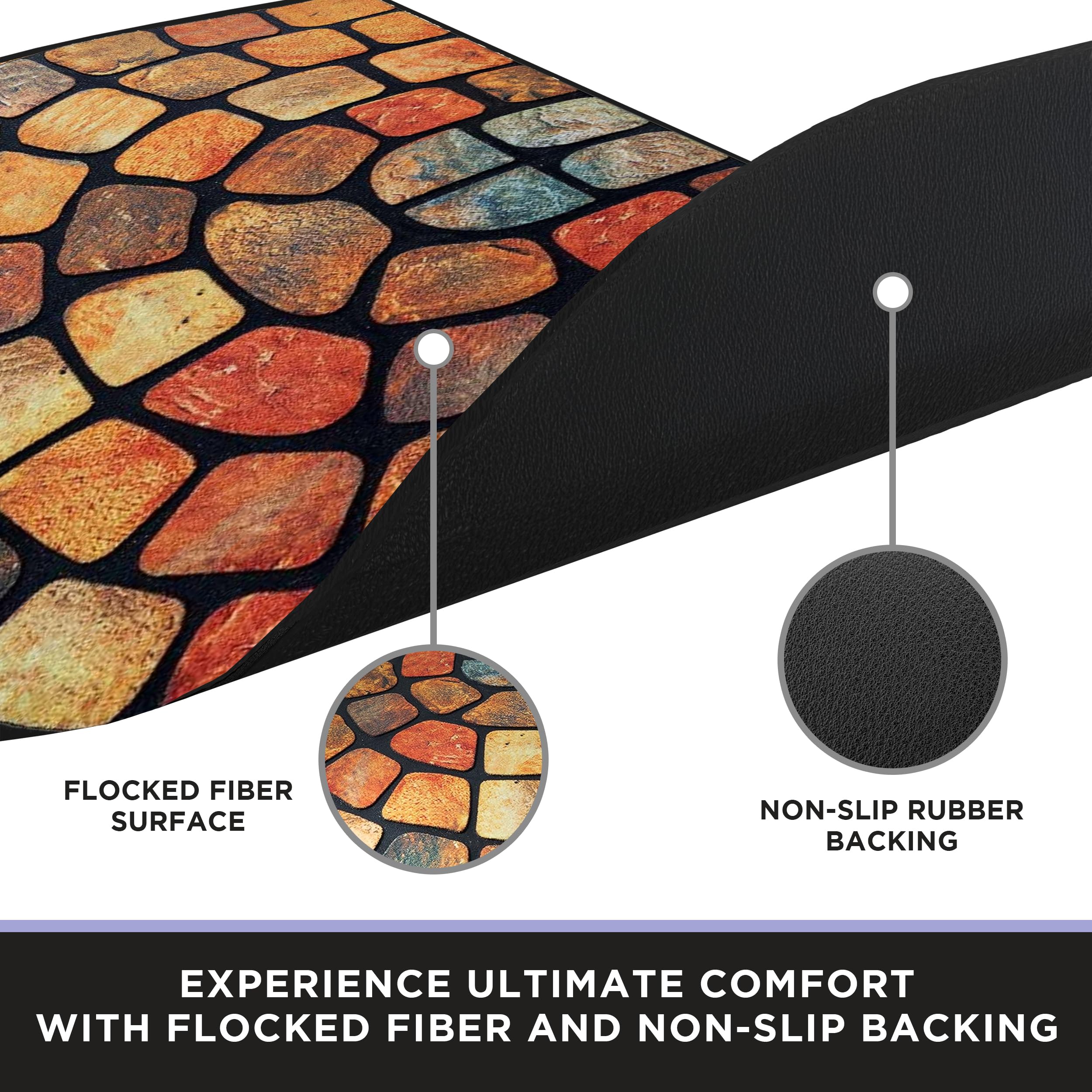 ubdyo Half Circle Door Mat outdoor entrance orange close-up