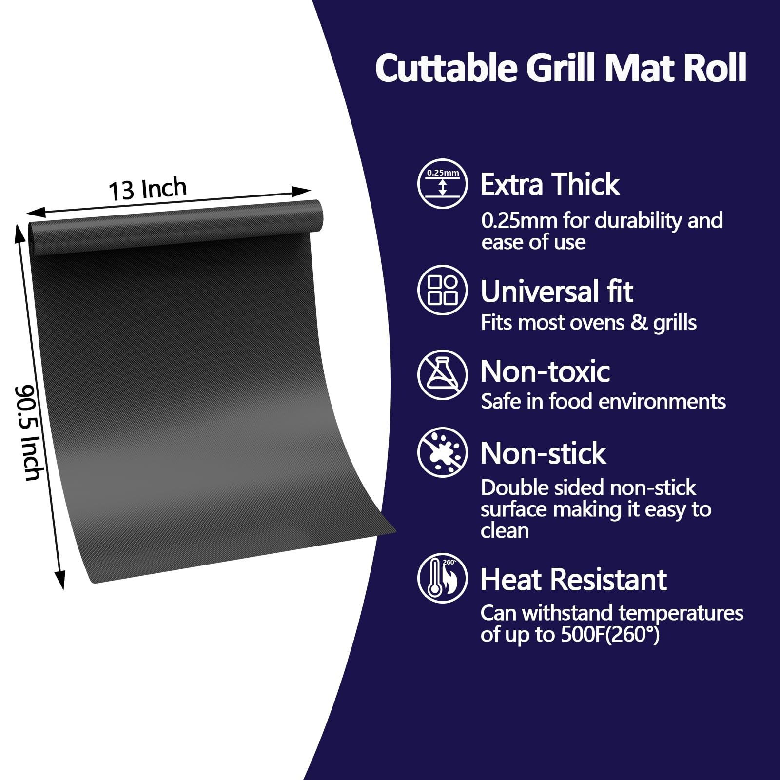 UBeesize Grill Mat on a charcoal grill during cooking