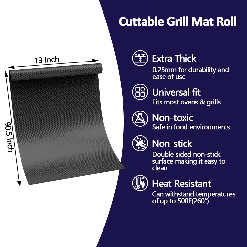 UBeesize Grill Mat on a charcoal grill during cooking