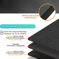 UBeesize grill mat under outdoor grill setup