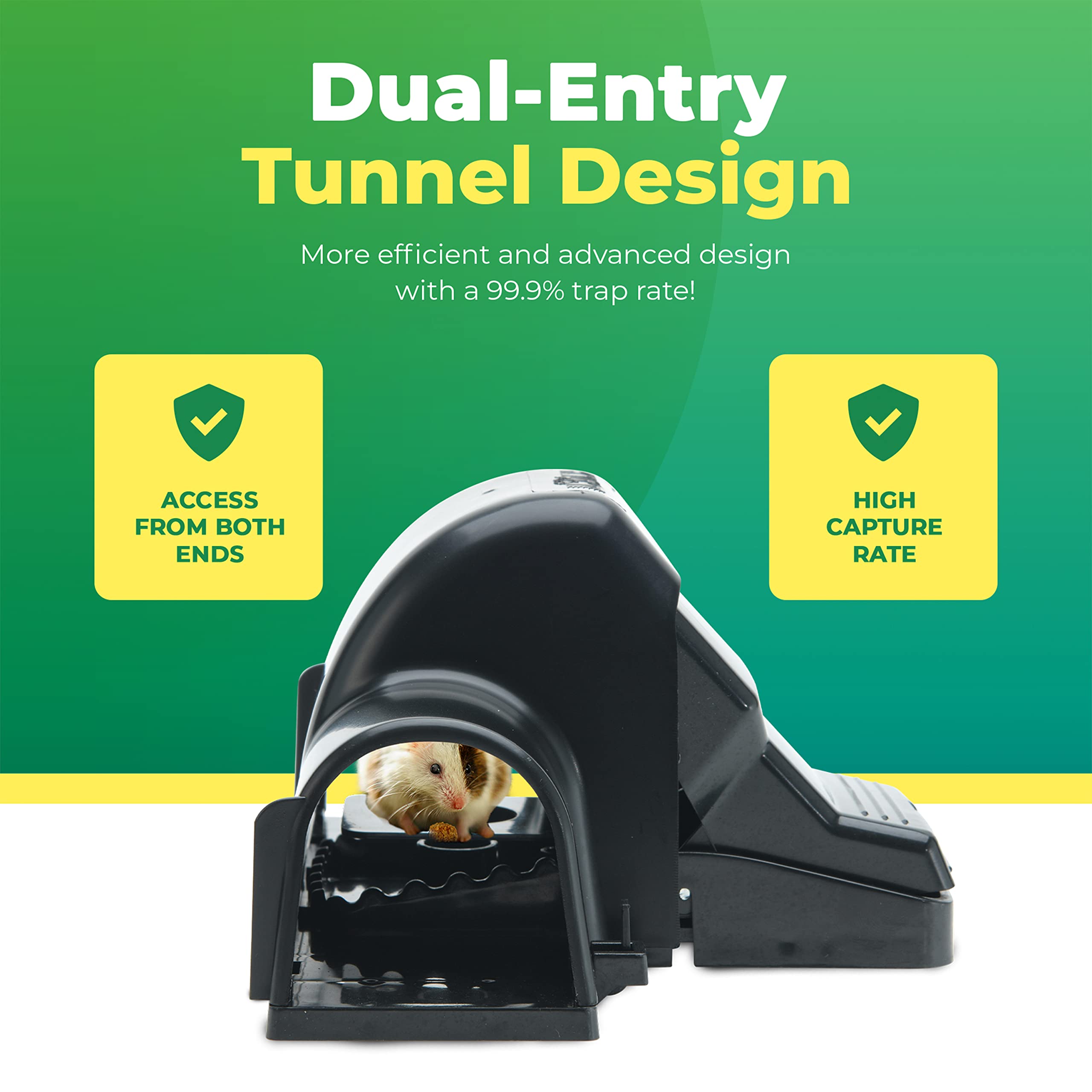 UCatch rat trap in home environment, demonstrating hands-free operation