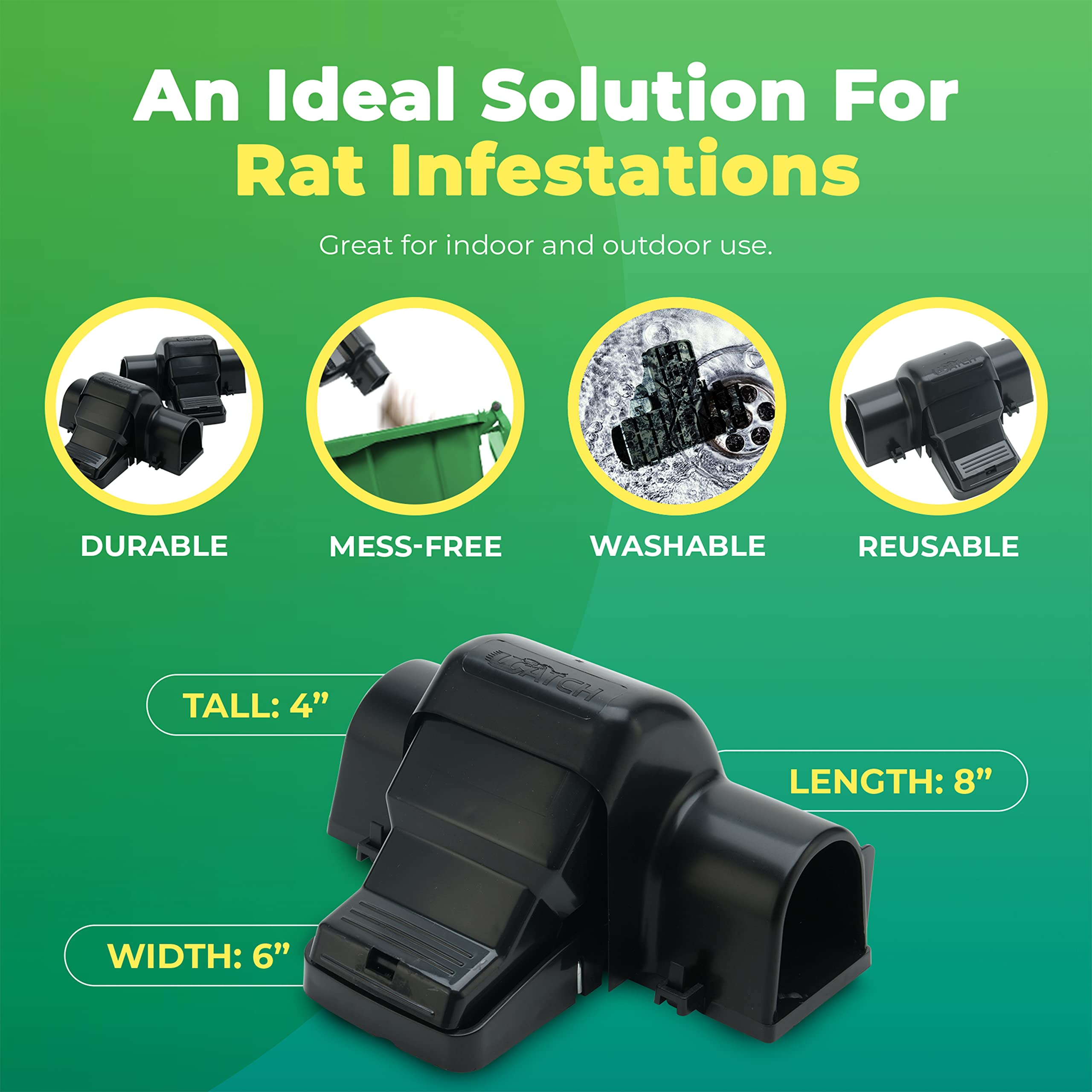 UCatch Rat Trap showing dual-entry design