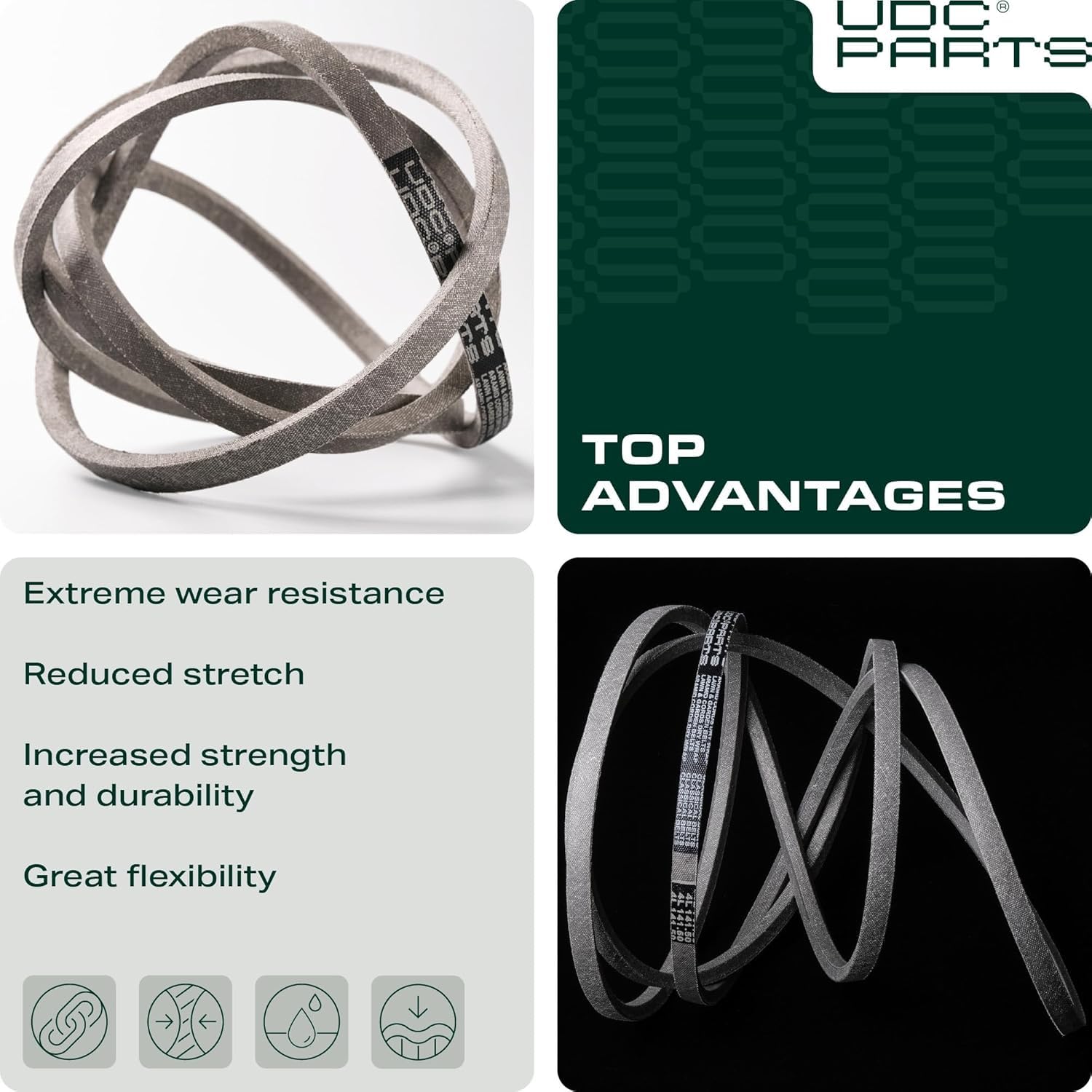 UDC Mower Belts Deck Belt 954-04033A on a lawn mower