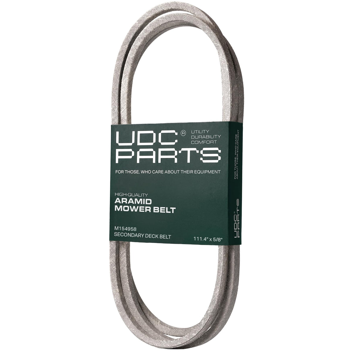 UDC Mower Belts M154958 Secondary Deck Belt front view