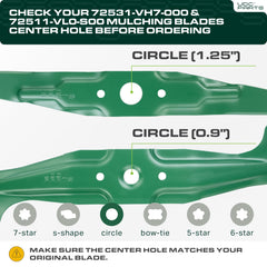 UDC Parts 21-inch mower blades packaged view