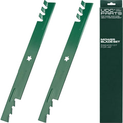 UDC Parts 46" mower blades front view with green finish
