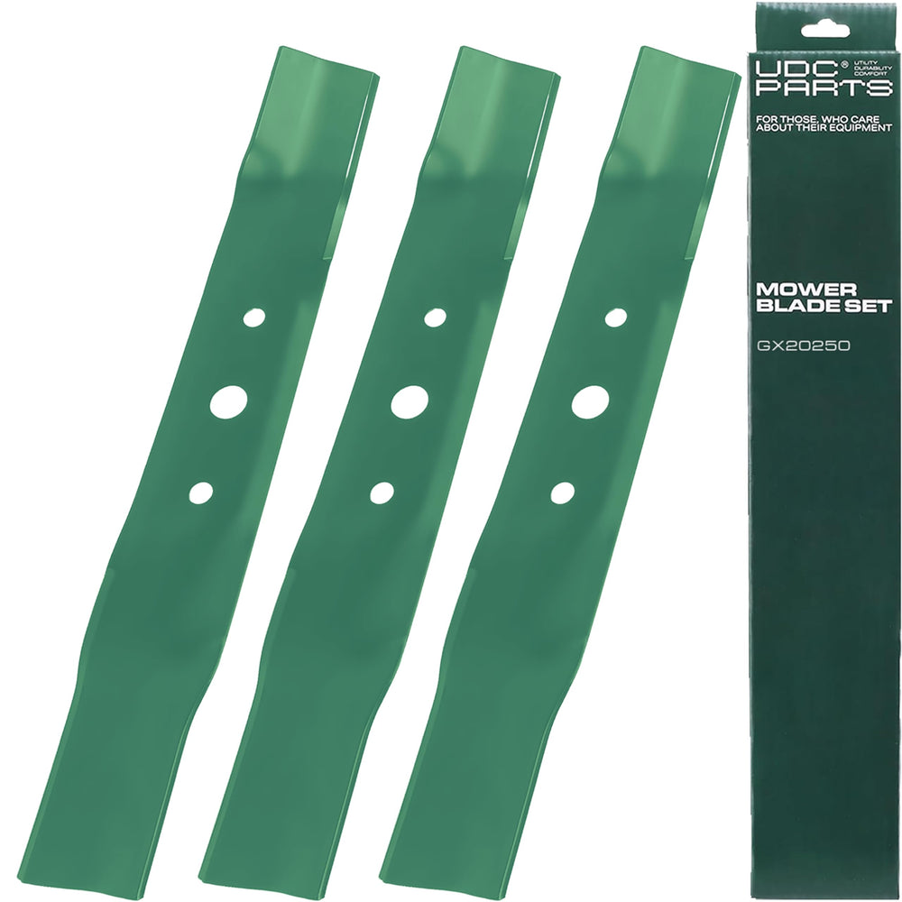 UDC Parts GX20250 mower blades pack of 3, front view