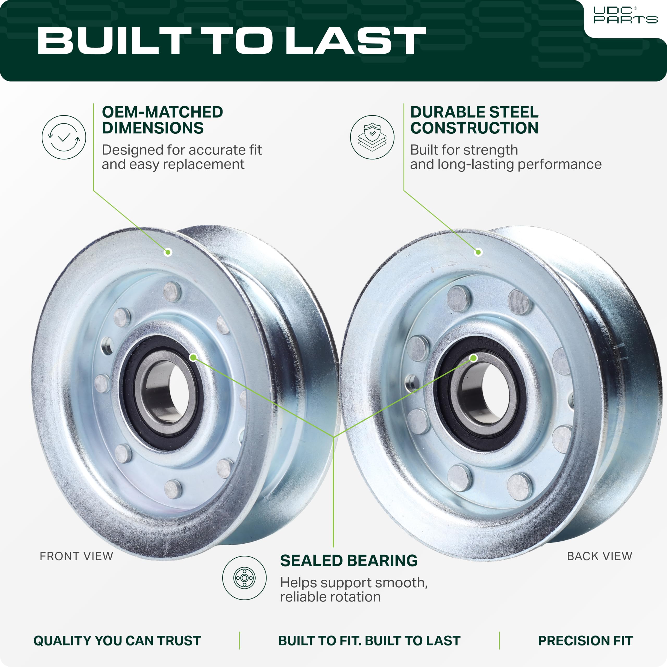 UDC Parts GY22172 Idler Pulley with installation guide