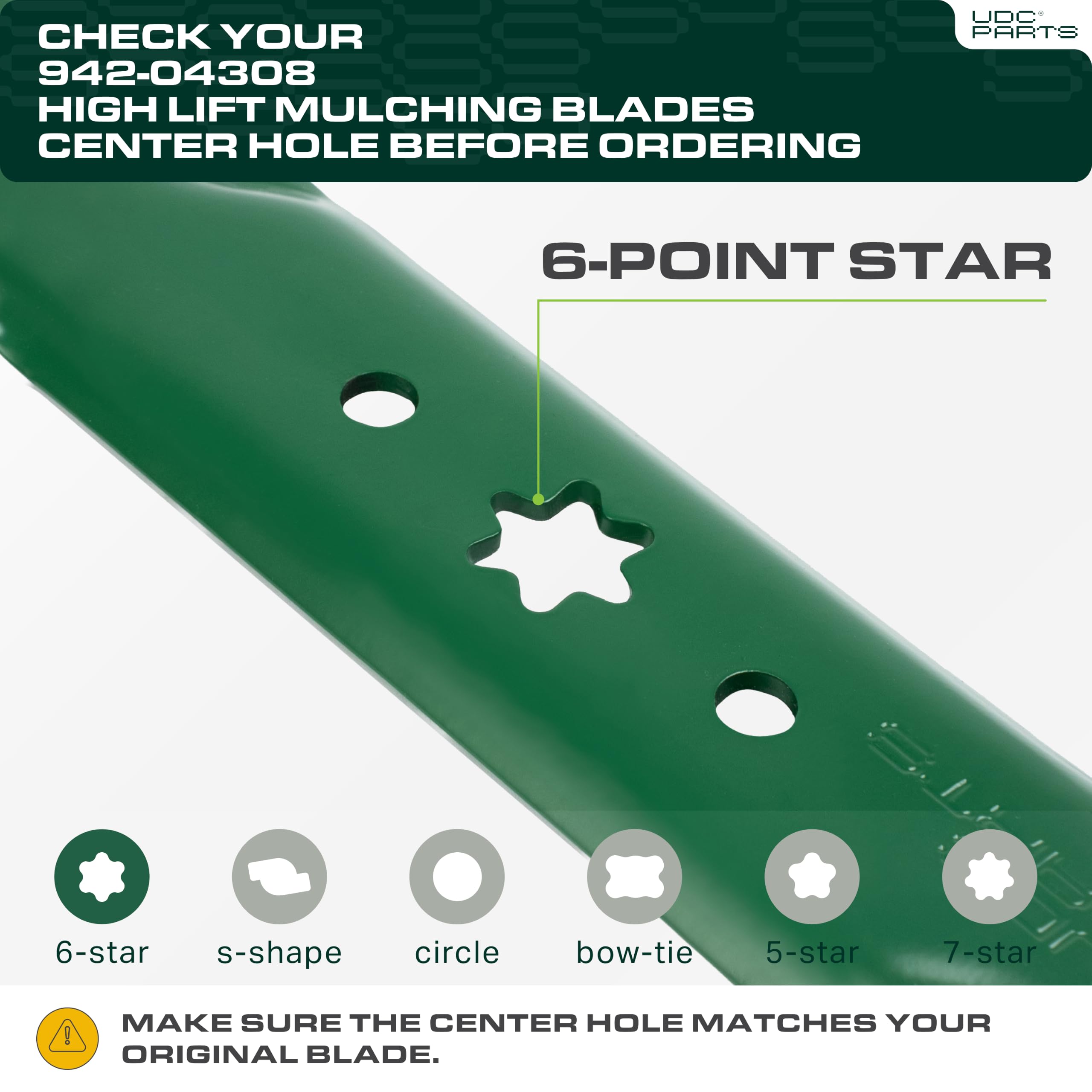 UDC Parts High Lift Mulching Mower Blades packaging