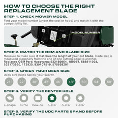 UDC Parts lawn mower blades installation example