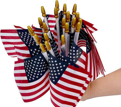 Uelfbaby 4x6 inch flags with full-color print and wooden staff