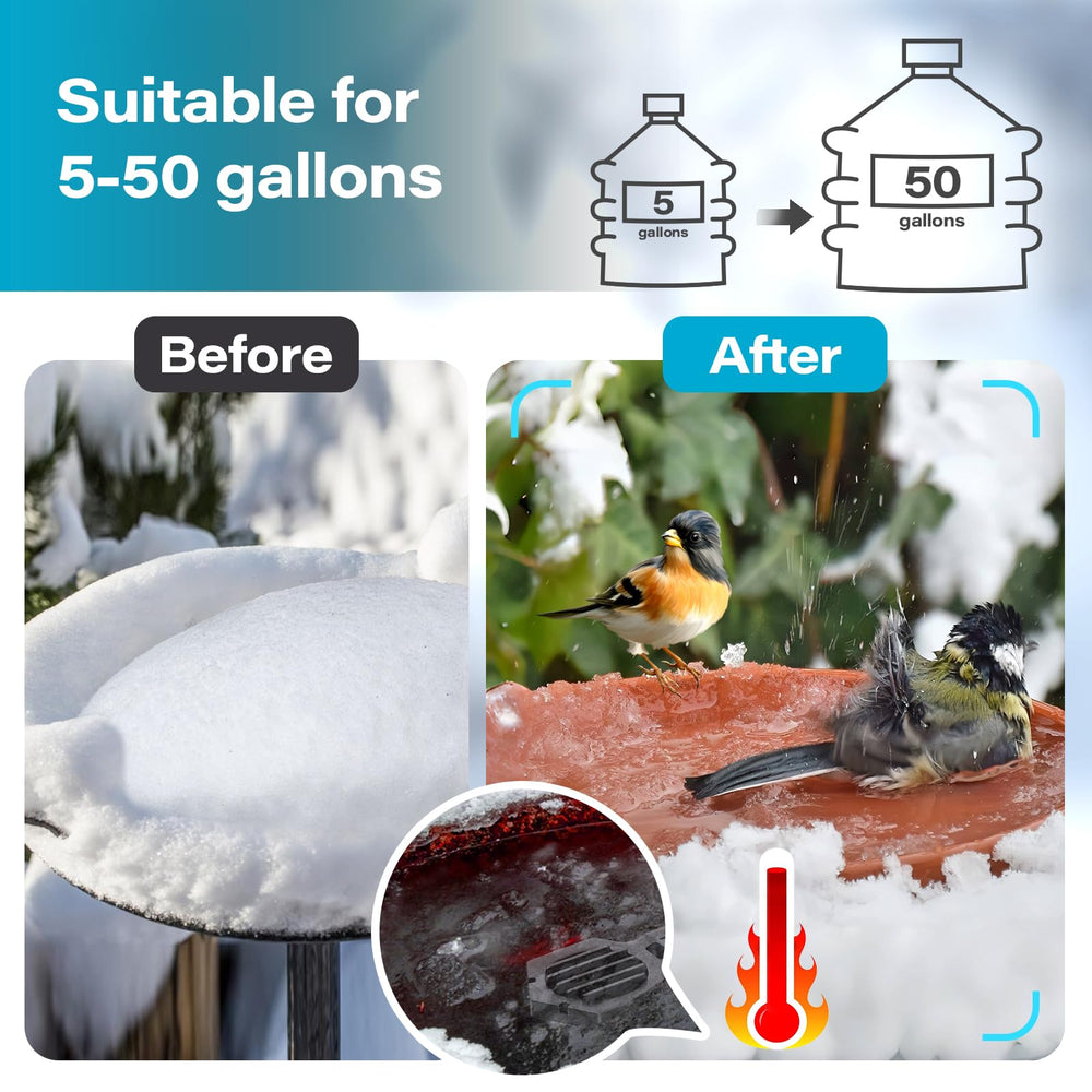 UFRYO 500W Pond De-Icer Heater in a livestock tank